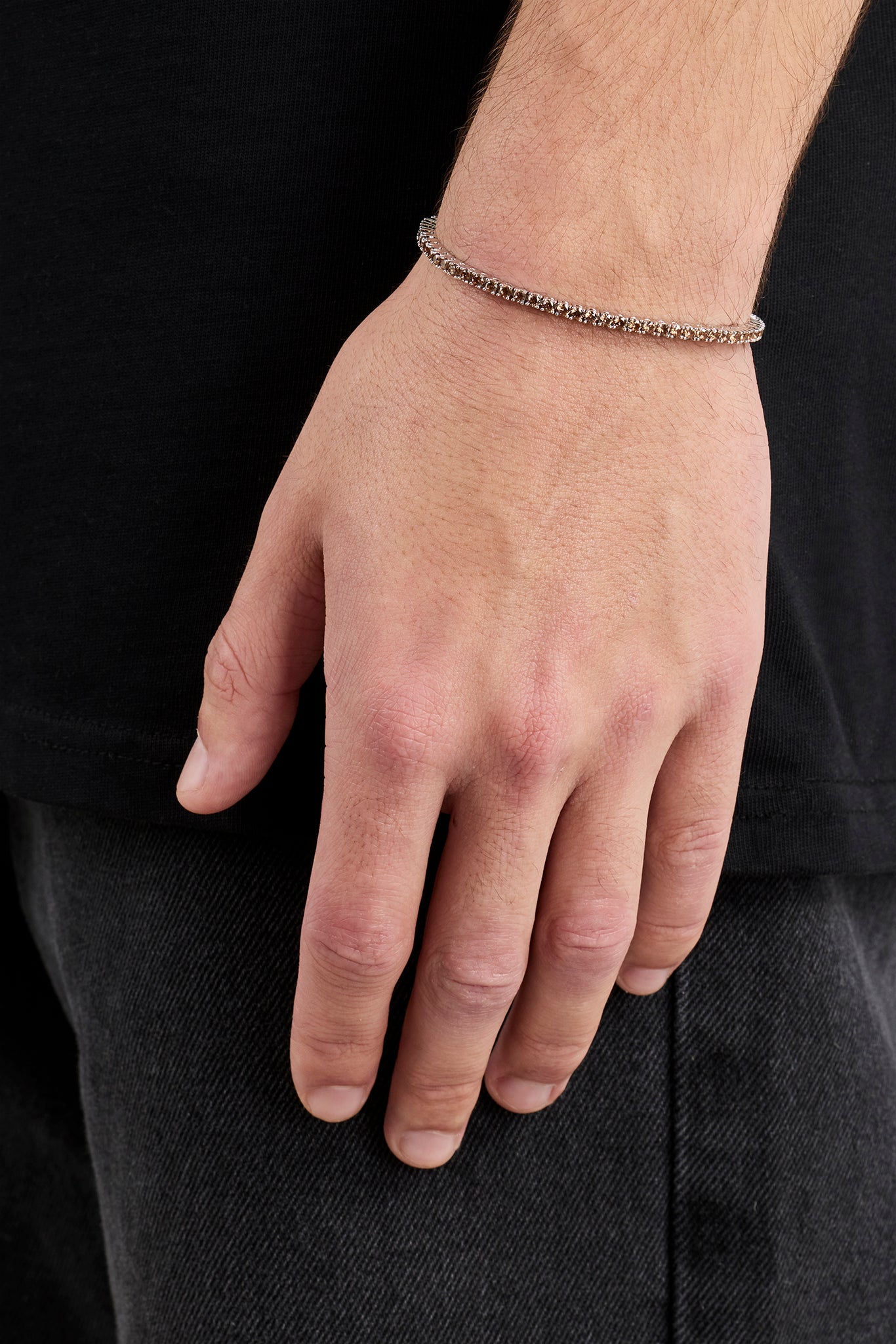 Coffee Tennis Bracelet - 2.5mm - White